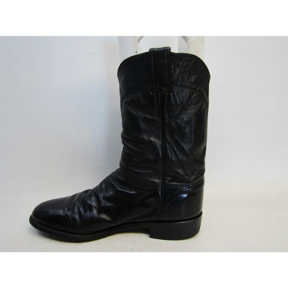 Justin Mens Size 8.5 D Black Leather Cowboy Western Boots main image 10